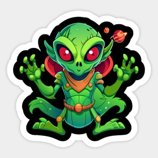 aliens say hello Sticker